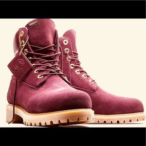 wine colored timberlands